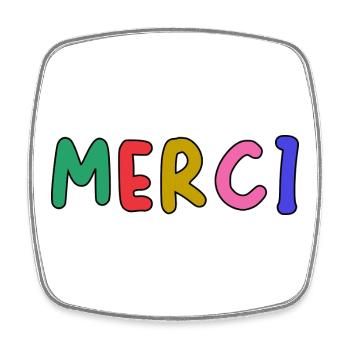 GELIEBTE. VIELEN DANK. DANKE HERRIN. GESCHENK - Viereckiger Kühlschrankmagnet - Weiß - Vorne