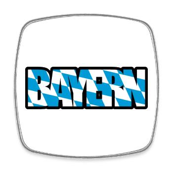 Bayern meine Heimat - Servus - Gruß aus Bayern - Viereckiger Kühlschrankmagnet - Weiß - Vorne
