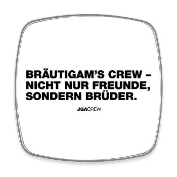 Bräutigamscrew (JGA - Jungesellenabschied) - Viereckiger Kühlschrankmagnet - Weiß - Vorne