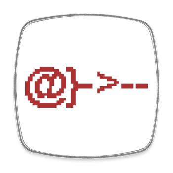 Impression numérique Rose avec Pixel Art - Magnet carré - blanc - Devant