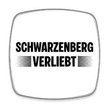 Schwarzenberg Verliebt - Viereckiger Kühlschrankmagnet - Weiß - Vorne