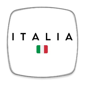 Fierté italienne, design minimaliste et élégant - Magnet carré - blanc - Devant