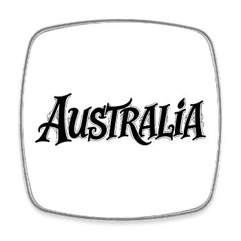 Australia - Square fridge magnet - white - Front