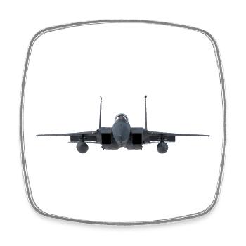 F-15 - Viereckiger Kühlschrankmagnet - Weiß - Vorne