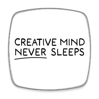 Creative Mind - Square fridge magnet - white - Front