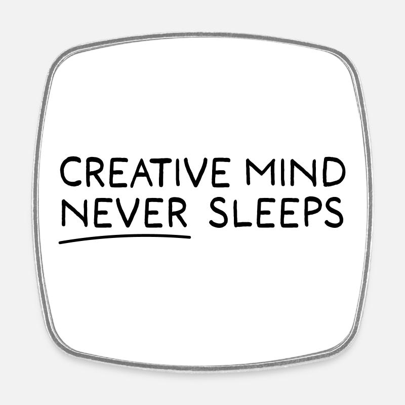 Creative Mind - Viereckiger Kühlschrankmagnet - Weiß