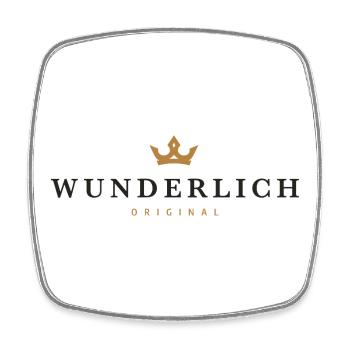 Wunderlich Original Family Logo - Square fridge magnet - white - Front