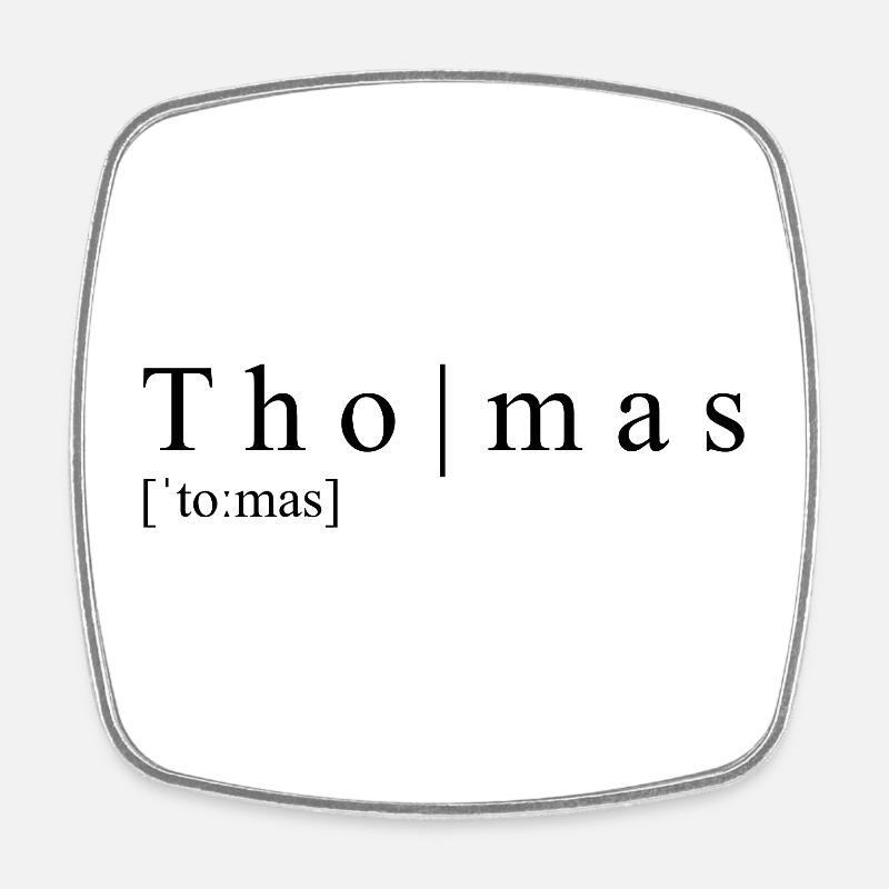 Thomas Definition Typografie - Viereckiger Kühlschrankmagnet - Weiß