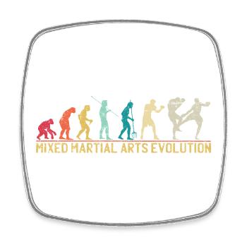 Mixed Martial Arts Evolution Design - Square fridge magnet - white - Front