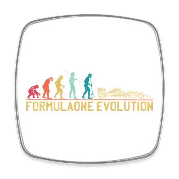 Illustration der Formel-Evolution - Viereckiger Kühlschrankmagnet - Weiß - Vorne