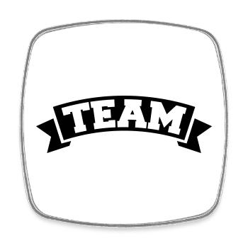 Team - Square fridge magnet - white - Front