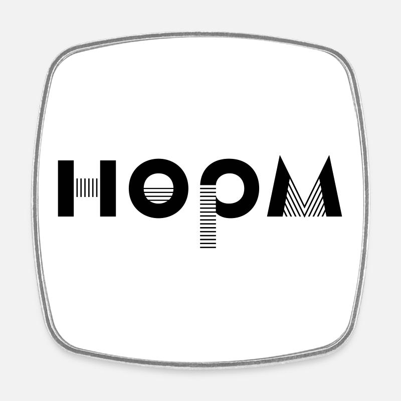 норм - Norm - Viereckiger Kühlschrankmagnet - Weiß