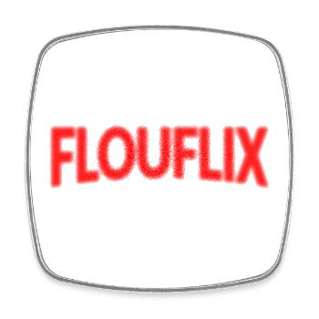 Flouflix Motiv Humor Parodie Logo - Viereckiger Kühlschrankmagnet - Weiß - Vorne