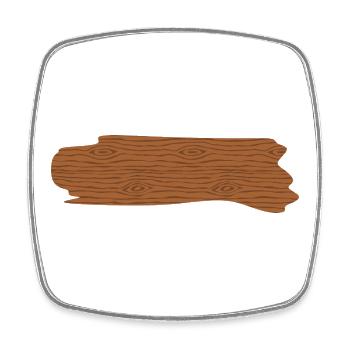 Rustic Woodgrain Pattern T-Shirt Design - Square fridge magnet - white - Front
