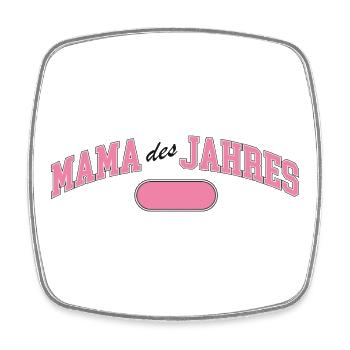 Mom of the Year – Pink Award - Square fridge magnet - white - Front