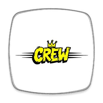 Crew Crown - Square fridge magnet - white - Front