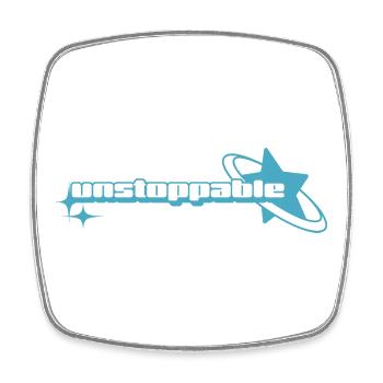 Éclat Cosmic Fantaisie _ Unstoppable - Magnet carré - blanc - Devant