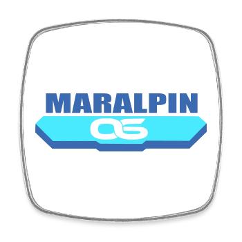 logo maralpin - Magnet carré - blanc - Devant