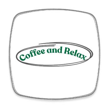 Coffee and relax - Viereckiger Kühlschrankmagnet - Weiß - Vorne