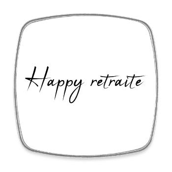 RETIREMENT. COLLEAGUE. RETIREMENT. RETIRED. RETIREMENT. - Square fridge magnet - white - Front