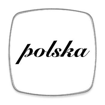 Polska Polen Geschenk - Viereckiger Kühlschrankmagnet - Weiß - Vorne