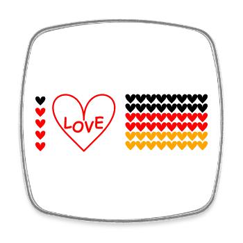 I love Germany - Square fridge magnet - white - Front