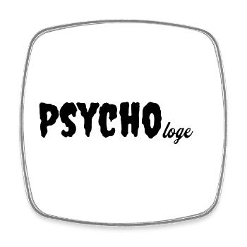 Psycho Loge – Funny Psychologist Shirt - Square fridge magnet - white - Front