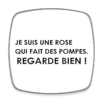 I'm a rose doing push-ups - Square fridge magnet - white - Front