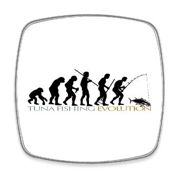 EVOLUTION DES ANGELNS - Viereckiger Kühlschrankmagnet - Weiß - Vorne