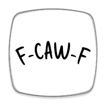 F-CAW-F (Color changeable via Personalize) - Square fridge magnet - white - Front