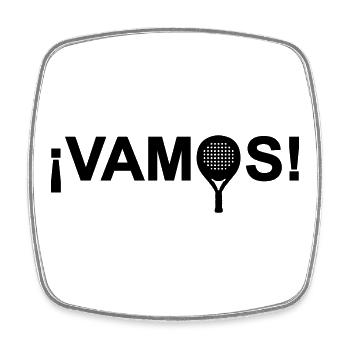 Vamos! - Square fridge magnet - white - Front