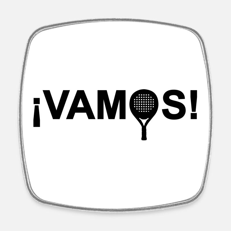 Vamos! - Square fridge magnet - white