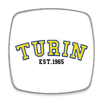 Turin Est.1965 - Viereckiger Kühlschrankmagnet - Weiß - Vorne