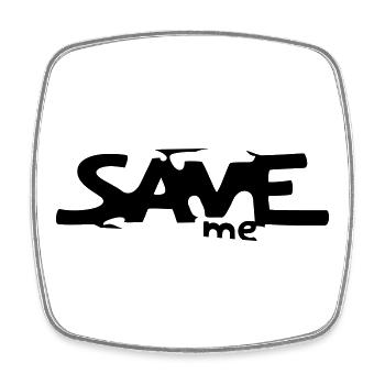 Save me - Square fridge magnet - white - Front
