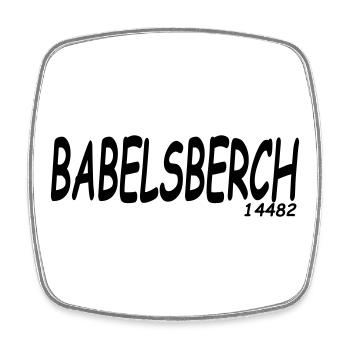 BABELSBERCH 14482 - Viereckiger Kühlschrankmagnet - Weiß - Vorne