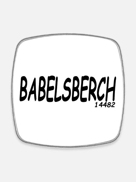 BABELSBERCH 14482 - Viereckiger Kühlschrankmagnet - Weiß