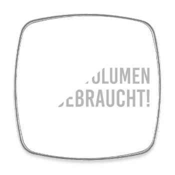 Nerve volume used up - Square fridge magnet - white - Front