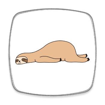 Faules Faultier Schlaftier Lustiger Humor Design - Viereckiger Kühlschrankmagnet - Weiß - Vorne