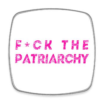 Fuck The Patriarchy - feministisches Design queer  - Viereckiger Kühlschrankmagnet - Weiß - Vorne