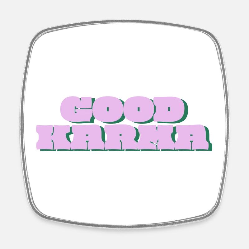 Good Karma Retro Pop - Square fridge magnet - white