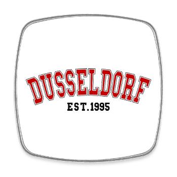 Düsseldorf Est. 1995 - Viereckiger Kühlschrankmagnet - Weiß - Vorne