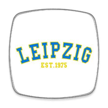 Leipzig Est. 1975 - Square fridge magnet - white - Front