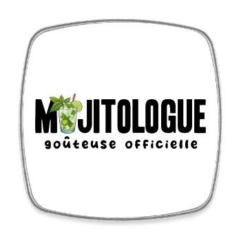 Mojitologue T-shirt Humour Femme Soirée Mojito - Magnet carré - blanc - Devant