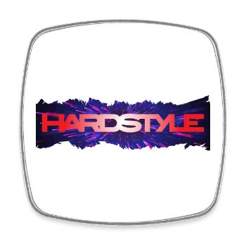 Hardstyle Neon Burst Logo - Square fridge magnet - white - Front