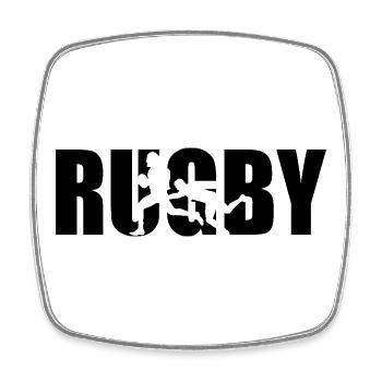 Classic Rugby Design – Strength & Team Spirit - Square fridge magnet - white - Front