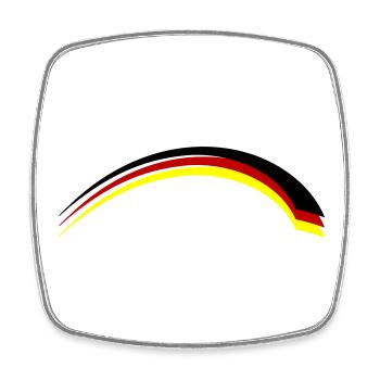 Germany Flag - Square fridge magnet - white - Front