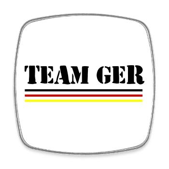 Deutschland Team Germany Fahne - Viereckiger Kühlschrankmagnet - Weiß - Vorne