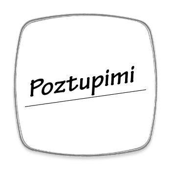 poztupimi - Square fridge magnet - white - Front
