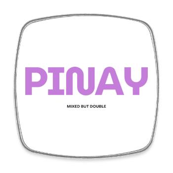 Mixed but Double – Proud Pinay Design - Viereckiger Kühlschrankmagnet - Weiß - Vorne