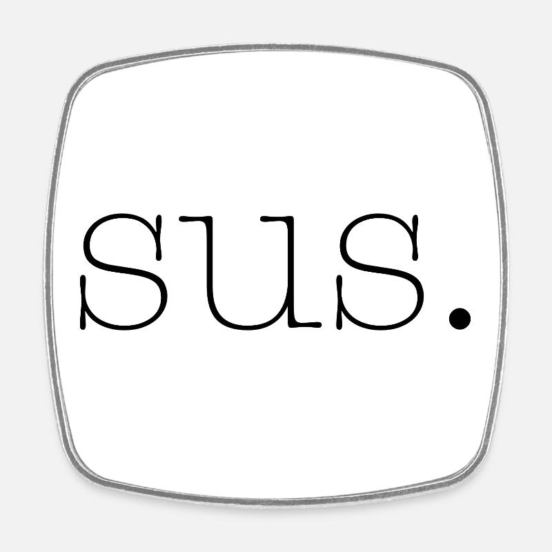 Sus - Viereckiger Kühlschrankmagnet - Weiß